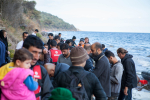 Pakolaisia Lesboksella Kreikassa vuonna 2015.