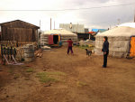 Perinteisiä asumuksia Ulan Batorissa Mongoliassa