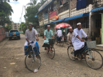 Muslimiväestöä Myanmarin Yangonissa
