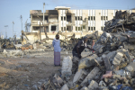 Talon raunioita Mogadishussa pommi-iskun jäljiltä