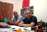 Imad Darwish ja Khalil Shhab, palestiinalaisia työläisiä