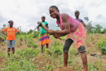 Naisia pellolla Liberiassa