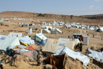 Telttoja pakolaisleirillä Jemenissä