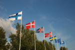 Flags of Finland and other EU countries