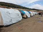 Pakolaisleiri Syyrian ja Turkin rajalla vuonna 2013.