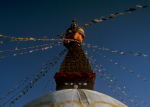 Budhhalaisen temppelin huippu Katmandussa