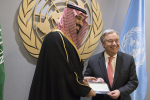 Saudi-Arabian kruununprinssi Mohammed bin Salman Al Saud ja YK:n pääsihteeri António Guterres