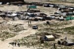 Pakolaisleirin asumuksia Kabulin ulkopuolella Afganistanissa