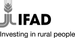 Logo, jossa viljantähkä ja teksti IFAD, Investing in rural people.