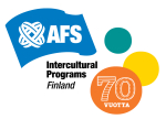 Kogo, jossa teksti AFS ja Intercultural Programs Finland 70 vuotta.