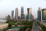 Rakennuksia Qatarin pääkaupungissa Dohassa