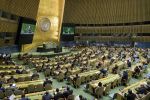Yleiskuva YK:n istuntosalista