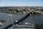 Silta joen yli Khartumissa Sudanissa.
