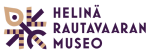 Logo, jossa abstrakti kuvio ja teksti Helinä Rautavaaran museo.