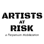Logo, jossa teksti Artists at Risk, a Perpetuum Mobilization