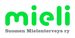 Logo, jossa lukee vihreällä mieli ja mustalla Suomen Mielenterveys ry.