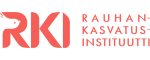 Logo, jossa kirjaimet RKI ja rauhankyyhky sekä teksti Rauhankasvatusinstituutti.