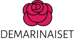 Logo, jossa ruusu ja teksti Demarinaiset.