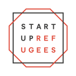 Logo, jossa lukee Startup Refugees.