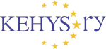 Logo, jossa keltaisia tähtiä ja teksti Kehys ry.