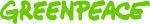 Vihreä logo, jossa lukee Greenpeace.